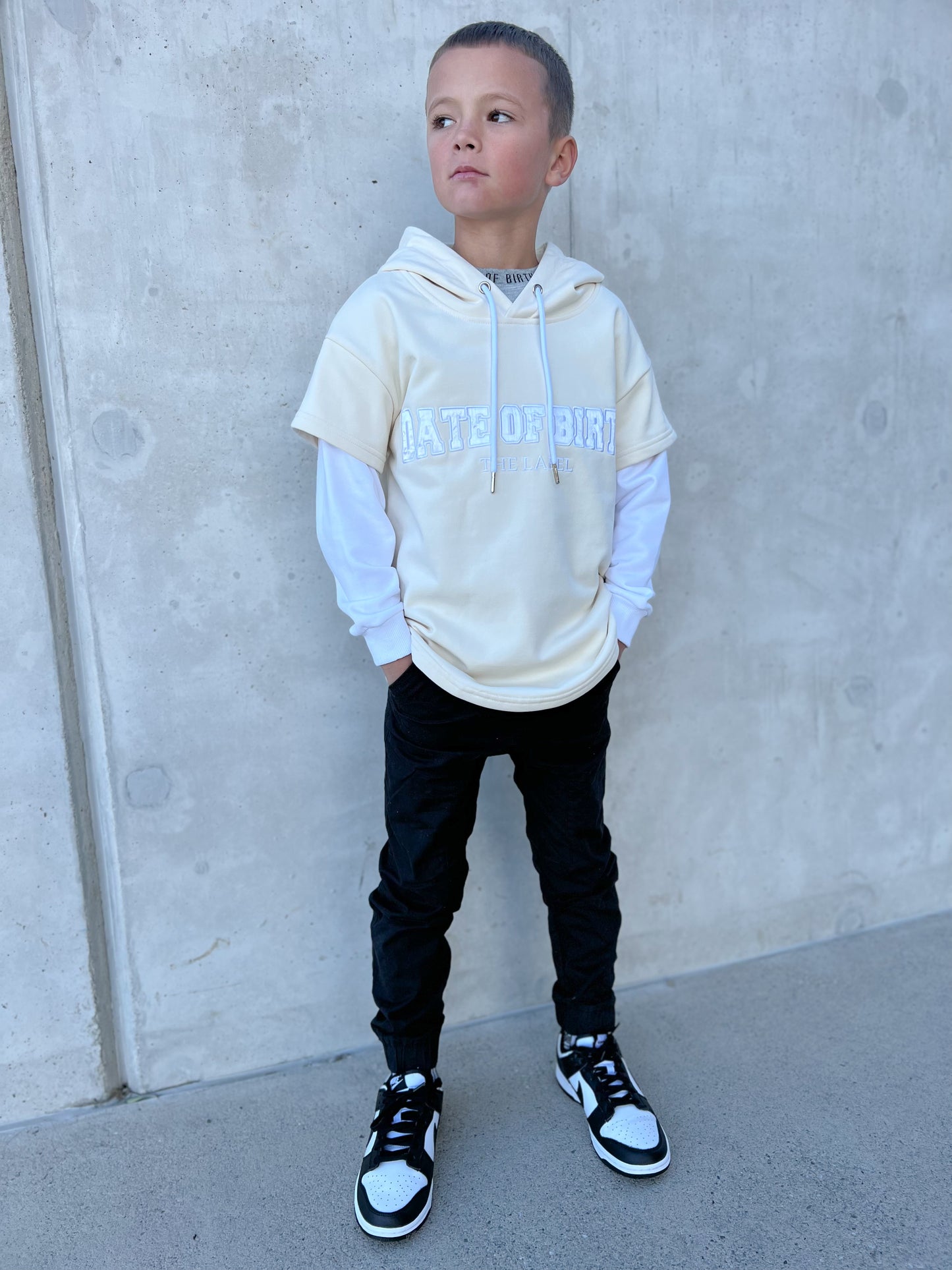 Double Layer Cream Hoodie