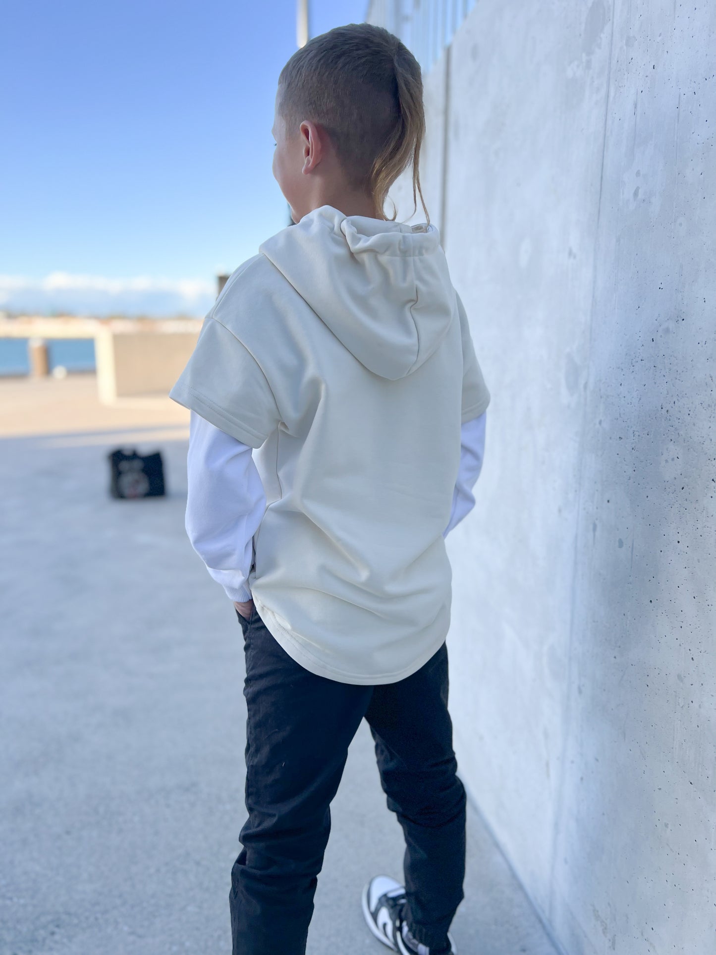 Double Layer Cream Hoodie