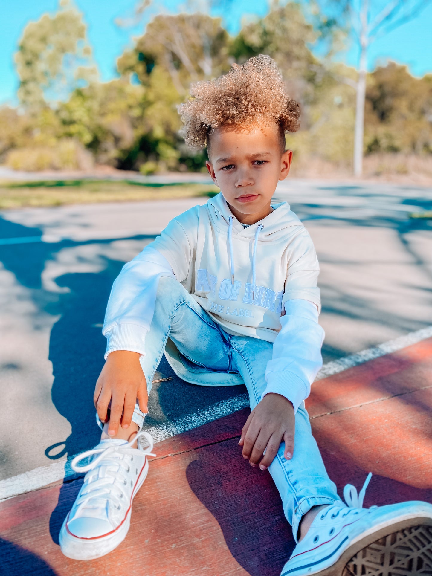 Double Layer Cream Hoodie