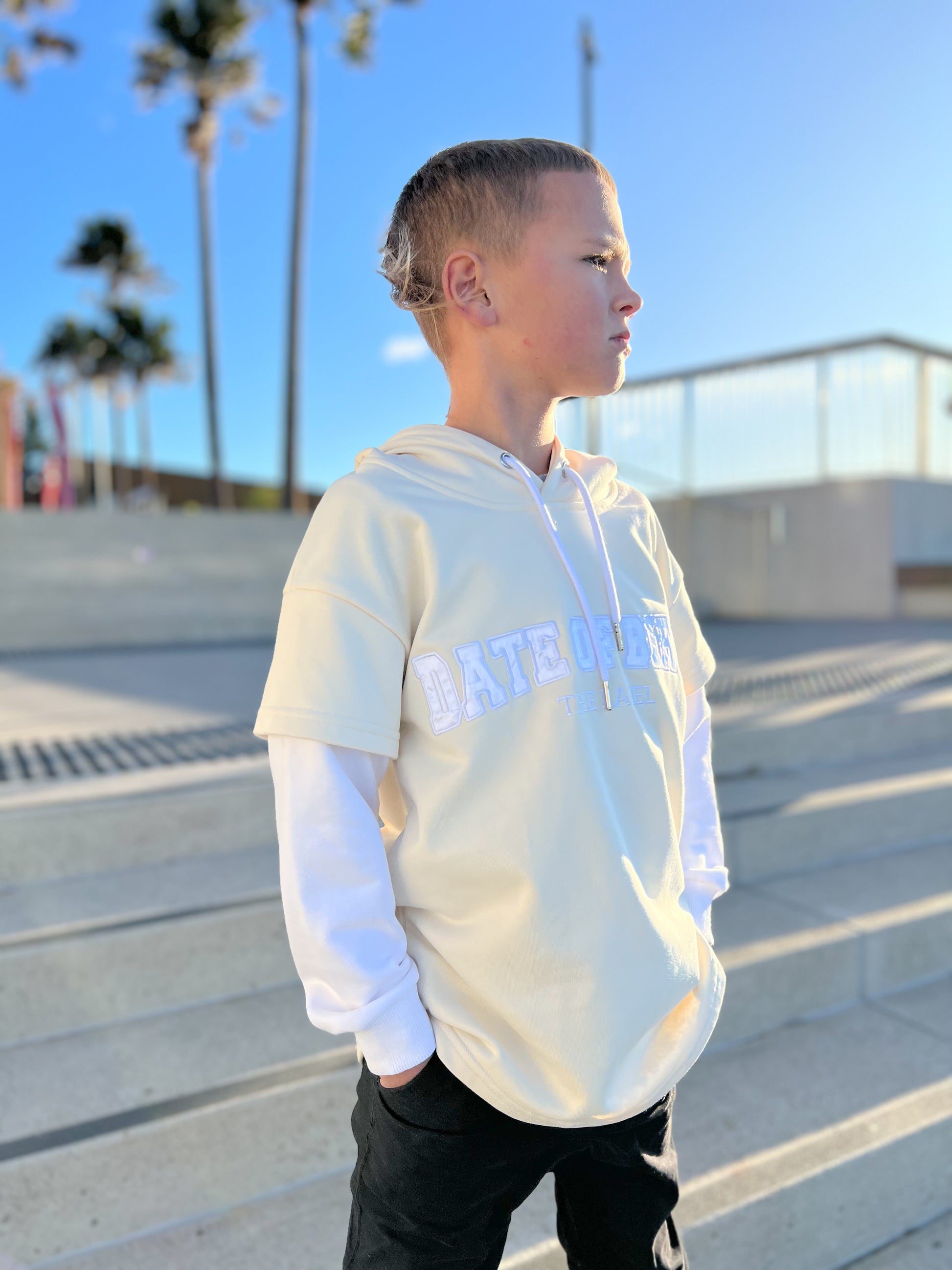 Double layer street style hoodie